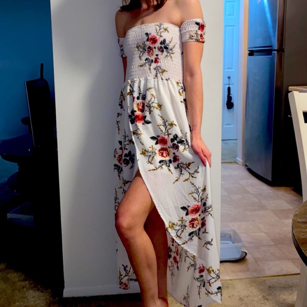 White floral sundress